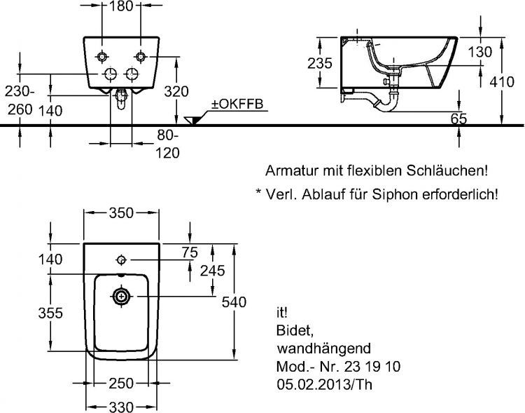 Биде подвесное Keramag it!, 231910000