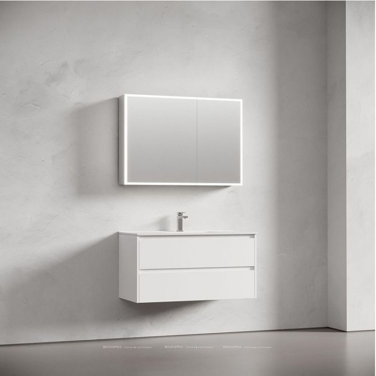 Зеркальный шкаф Sancos Evoke 100 SC80100 с подсветкой цвет Серый