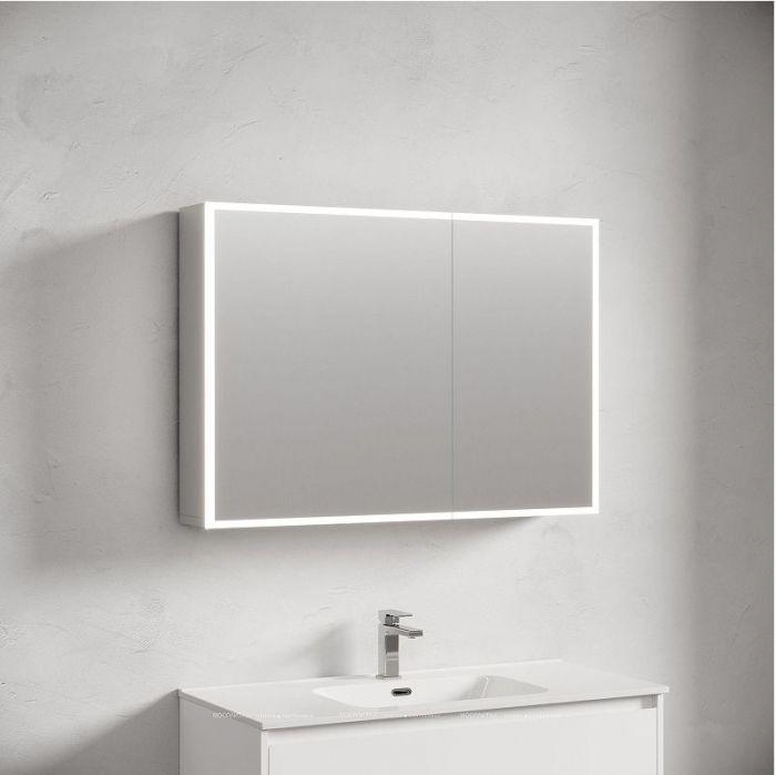 Зеркальный шкаф Sancos Evoke 100 SC80100 с подсветкой цвет Серый