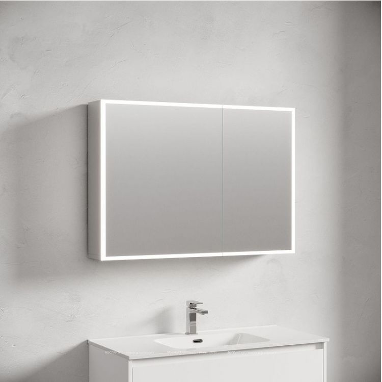 Зеркальный шкаф Sancos Evoke 100 SC80100 с подсветкой цвет Серый