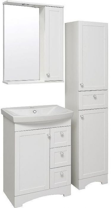 Шкаф пенал Runo Мерида 35 R 00-00000965 Белый