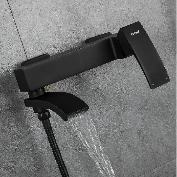 Смеситель для ванны Gappo G07-6 G3207-6 Черный матовый