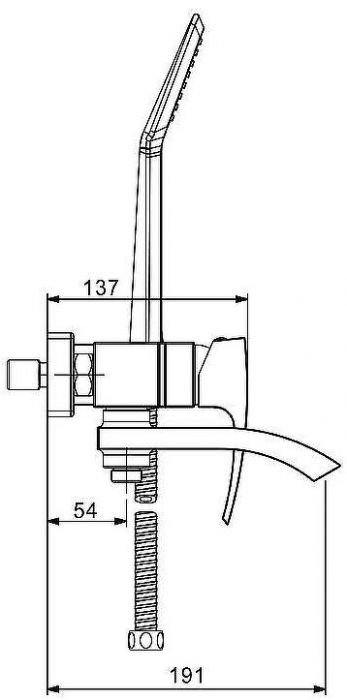 Смеситель для ванны Gappo G07-6 G3207-6 Черный матовый