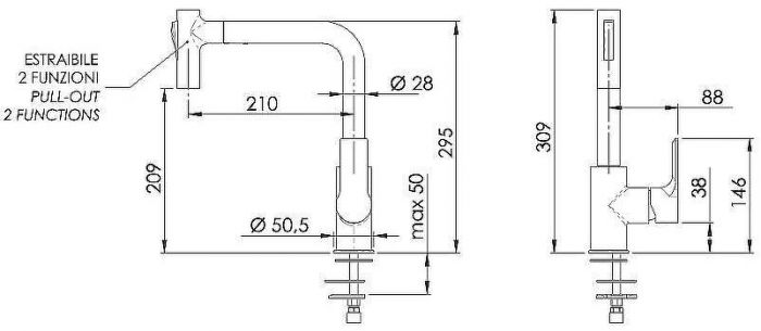 Смеситель для кухни Remer Futura EY81M Хром