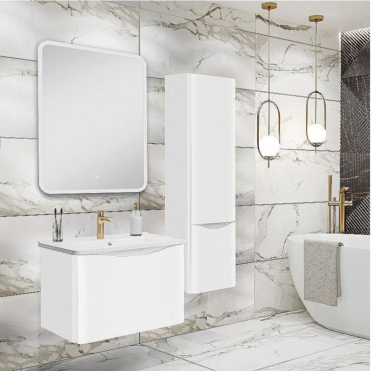 Шкаф пенал Runo Тоскана 35 00-00001418 подвесной Белый