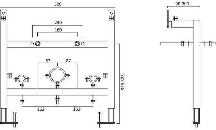 Инсталляция STWORKI 540201 для биде с крепежом Инсталляция STWORKI 540201 для биде с крепежом