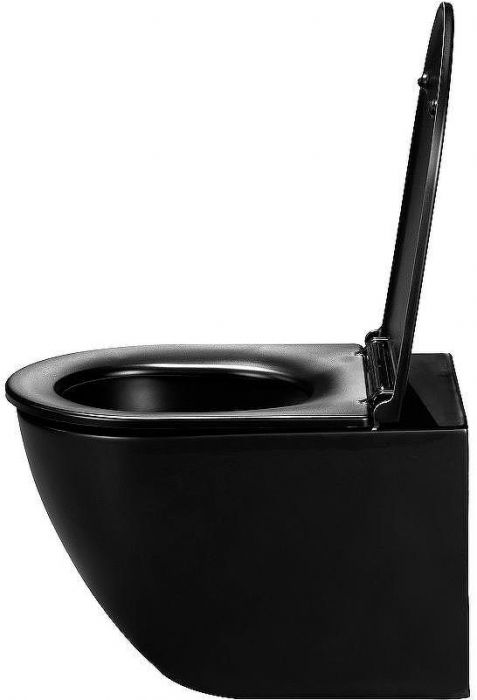 Комплект унитаза WellWant Aura WWU01122B с инсталляцией Cersanit Black 35 S-IN-BLACK-Cg-w с сиденьем Микролифт и клавишей смыва Хром