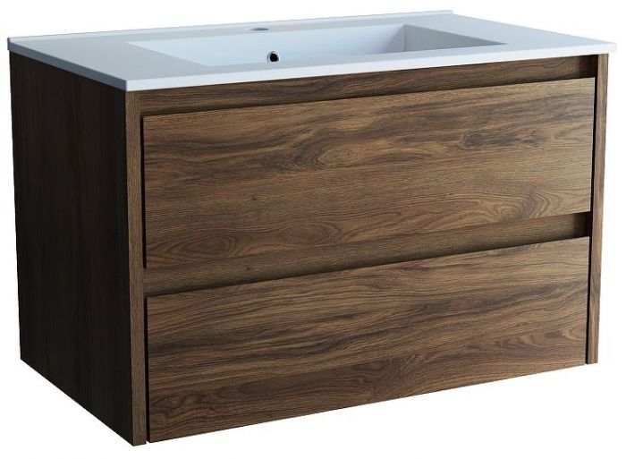 Тумба под раковину Vincea Gio 80 VMC-2G800CO подвесная цвет C.Oak