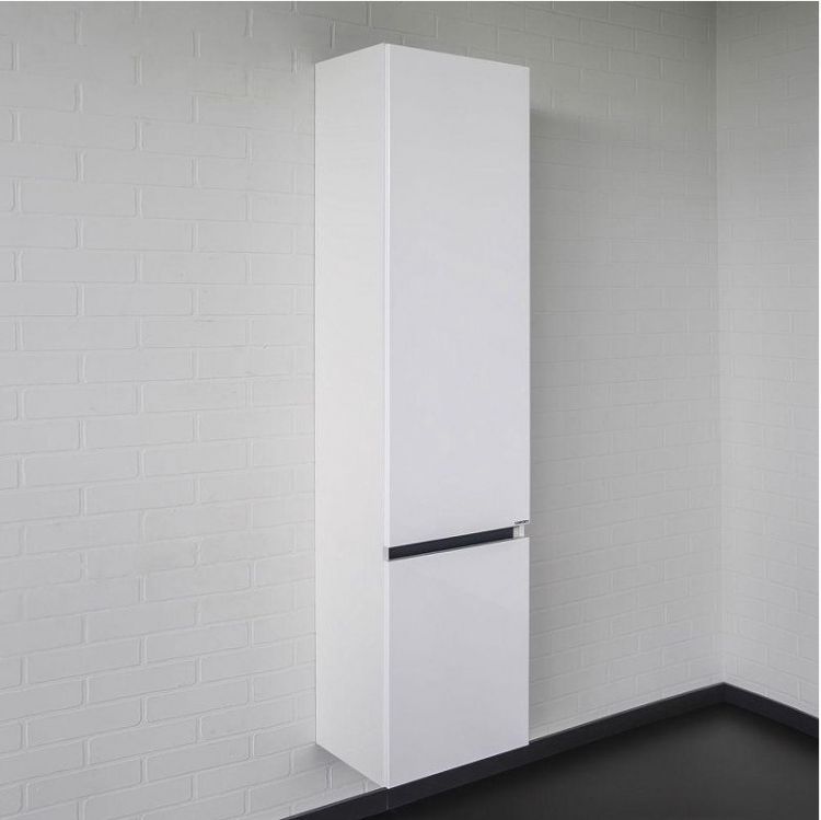 Шкаф пенал Comforty Лозанна 40 00-00017837 подвесной цвет Белый глянец