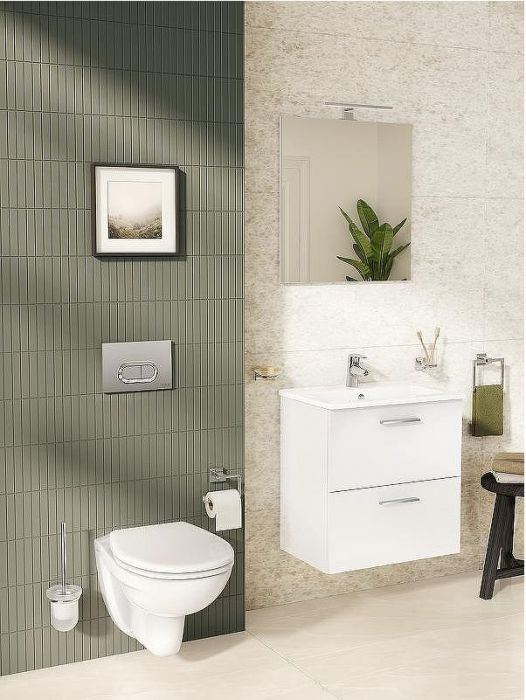 Комплект мебели для ванной Vitra Mia 60 75021 подвесной Белый глянцевый