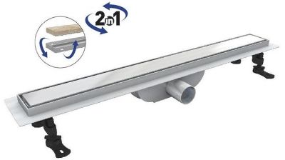 Душевой лоток RGW Drain Leo-41-60 60214160-01 с решеткой Хром / под плитку