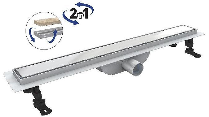 Душевой лоток RGW Drain Leo-41-60 60214160-01 с решеткой Хром / под плитку