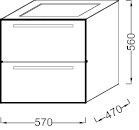 Тумба подвесная Jacob Delafon STRUKTURA EB1276 57 см