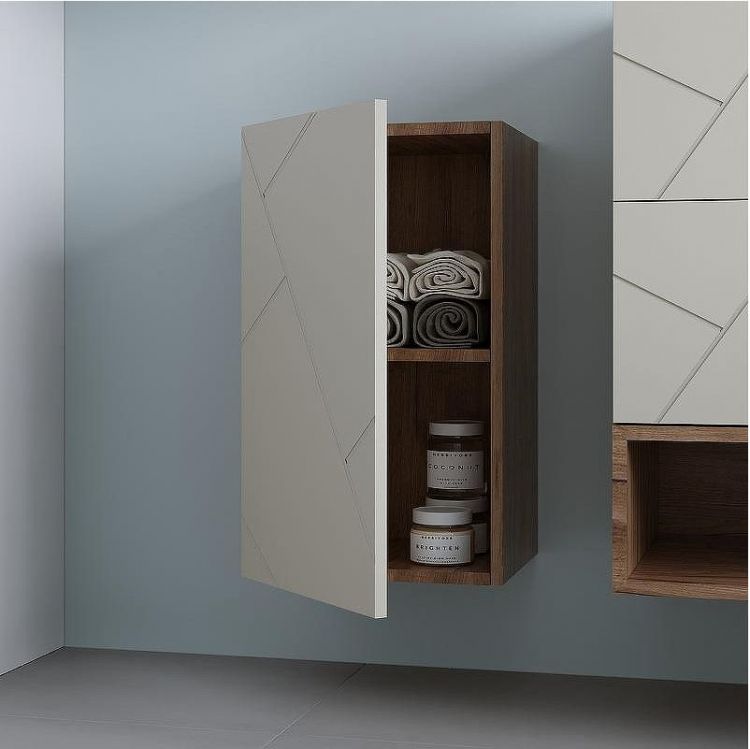 Подвесной шкаф Бриклаер Кристалл 35 4627125416996 Латте Дуб крафт табачный