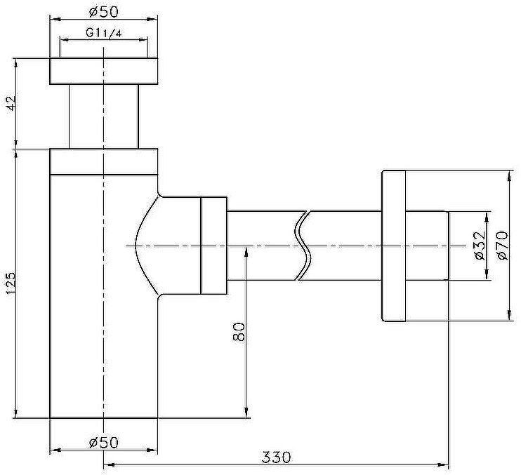 Сифон для раковины Frap F82 Хром
