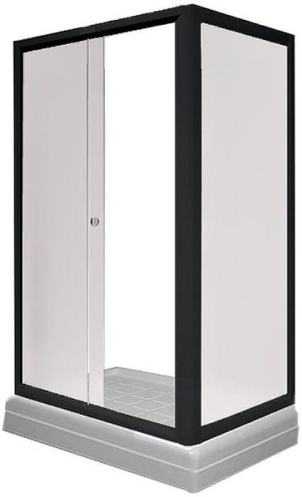 Душевой уголок Radomir Верчелли 120x80 L 1-03-6-1-0-0121 профиль Черный стекло матовое