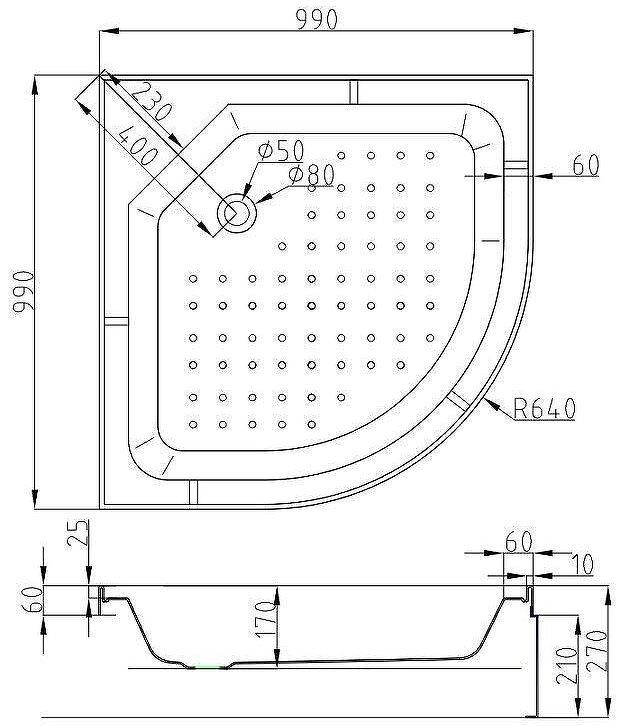 Душевая кабина Avacan 100 D271S без гидромассажа