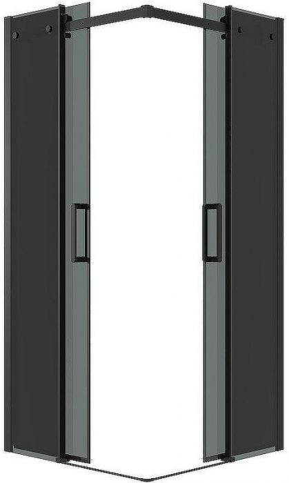 Душевой уголок Grossman Classic 80х80 300.K33.04.8080.21.10 профиль Черный матовый стекло тонированное