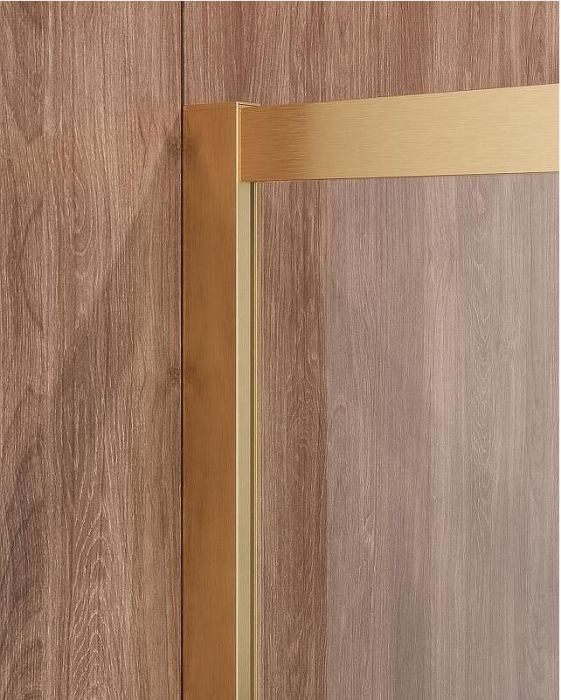 Душевой уголок Cezares Molveno 100x100 MOLVENO-R-2-100-C-BORO-IV профиль Брашированное золото стекло прозрачное