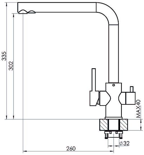 Смеситель для кухни Florentina Альдо 333.40H.2123.107 цвет Песочный