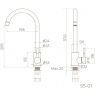 Смеситель для кухни Knotlor Streamline SS-01 цвет Матовая сталь Смеситель для кухни Knotlor Streamline SS-01 цвет Матовая сталь