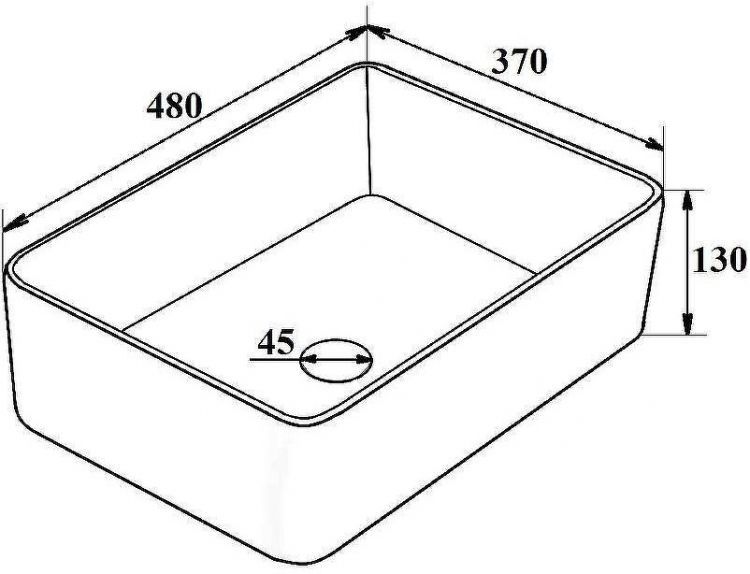 Раковина-чаша Runo Tre 48 00-00001357 Белая