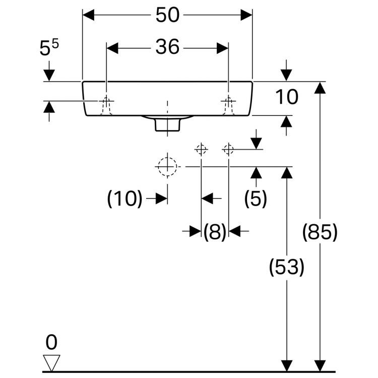 Раковина Geberit Renova Nr.1 Comprimo, 276150000