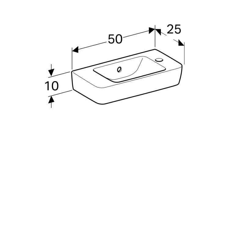 Раковина Geberit Renova Nr.1 Comprimo, 276150000