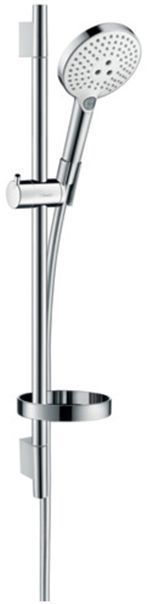 Hansgrohe Raindance Select S Душевой набор: штанга 65см., ручной душ 120, 3jet (Rain, RainAir, WhirlAir), мыльница, шланг, цвет: белый/хром