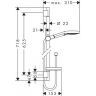 Hansgrohe Raindance Select S Душевой набор: штанга 65см., ручной душ 120, 3jet (Rain, RainAir, WhirlAir), мыльница, шланг, цвет: белый/хром