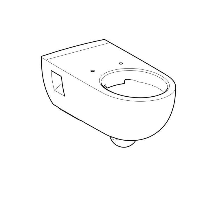 Унитаз подвесной безободковый Geberit Renova Comfort Rimfree®, глубина 70 см, с открытым креплением [500.693.01.1]