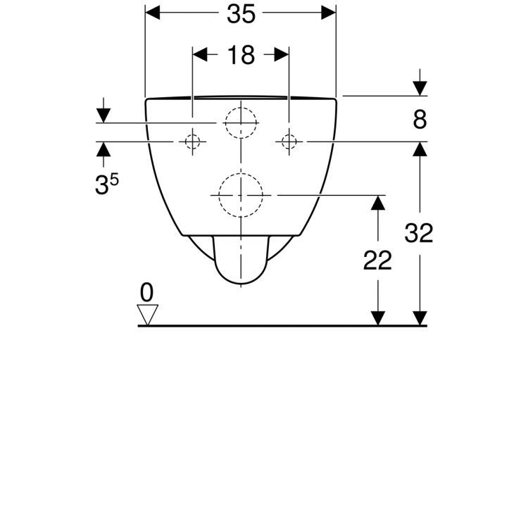 Унитаз подвесной безободковый Geberit Renova Comfort Rimfree®, глубина 70 см, с открытым креплением [500.693.01.1]