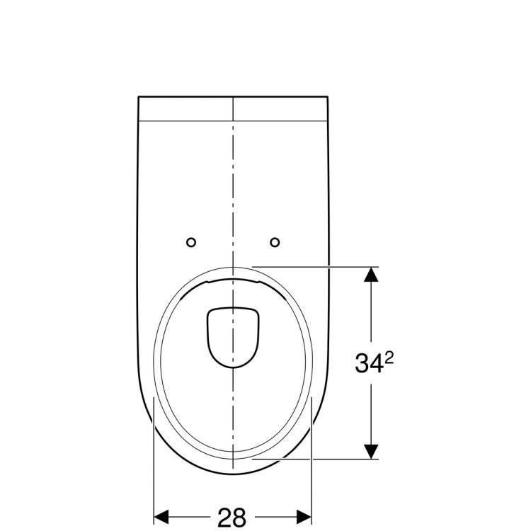 Унитаз подвесной безободковый Geberit Renova Comfort Rimfree®, глубина 70 см, с открытым креплением [500.693.01.1]