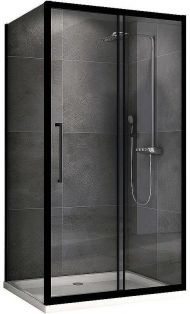 Душевой уголок Abber Schwarzer Diamant 110х80 AG30110BH-S80B профиль Черный стекло прозрачное