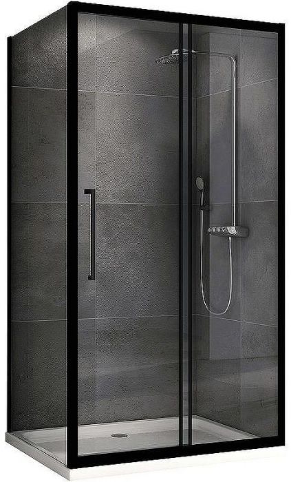 Душевой уголок Abber Schwarzer Diamant 110х80 AG30110BH-S80B профиль Черный стекло прозрачное