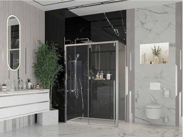 Душевой уголок Ambassador Intense 140x110 110021103IX-110IX профиль Хром стекло прозрачное