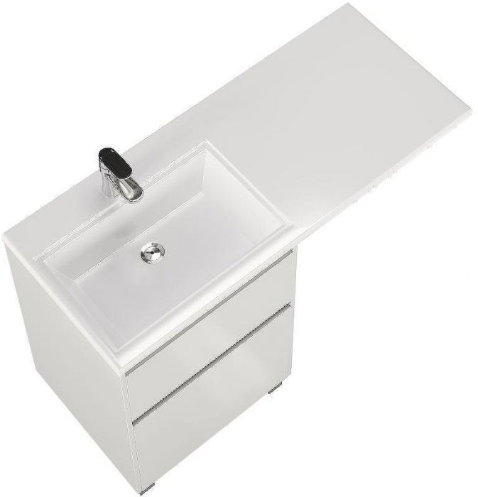 Тумба с раковиной Creto Cafor 120 L 19-W120L Белый глянец