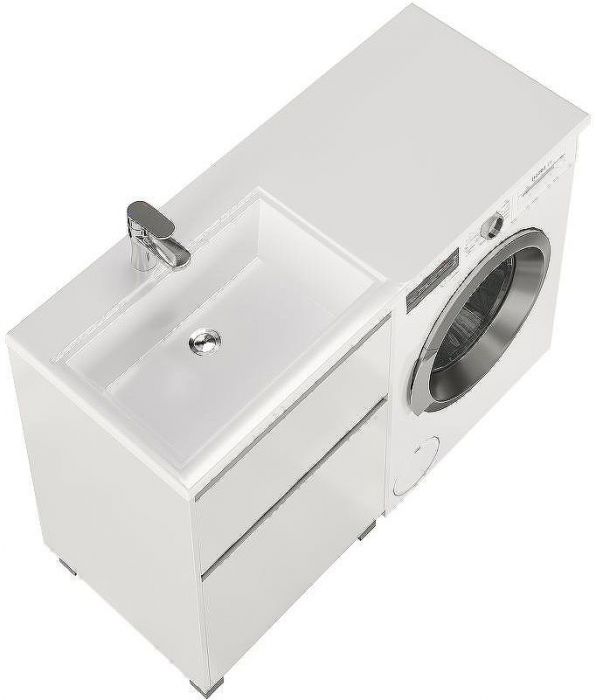 Тумба с раковиной Creto Cafor 120 L 19-W120L Белый глянец