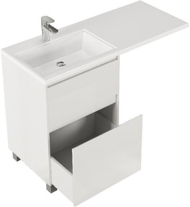 Тумба с раковиной Creto Cafor 120 L 19-W120L Белый глянец