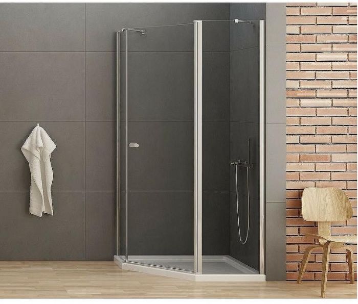 Душевой уголок New Trendy New Soleo Chrome 100х80 K-0608 профиль Хром стекло прозрачное