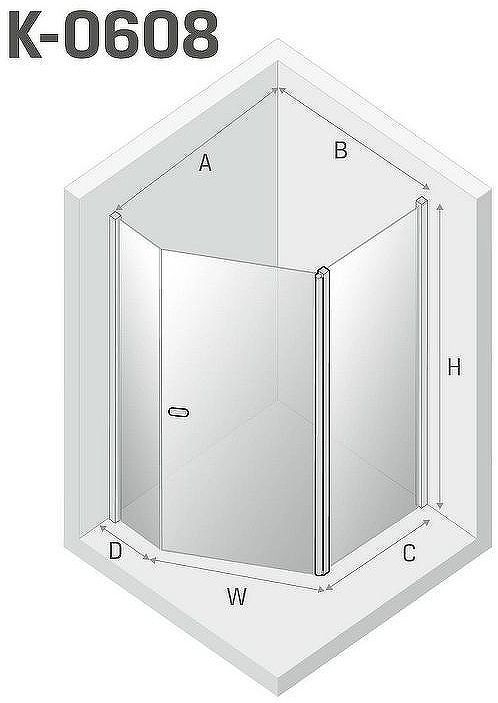 Душевой уголок New Trendy New Soleo Chrome 100х80 K-0608 профиль Хром стекло прозрачное