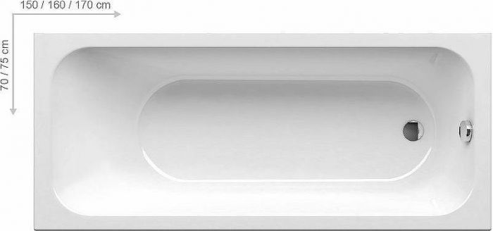 Акриловая ванна Ravak Chrome 150x70 C721000000 без гидромассажа