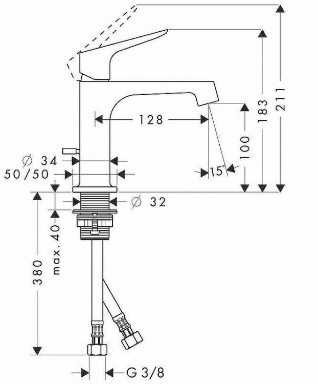 Смеситель для раковины Axor Citterio M 34010000 Хром Смеситель для раковины Axor Citterio M 34010000 Хром