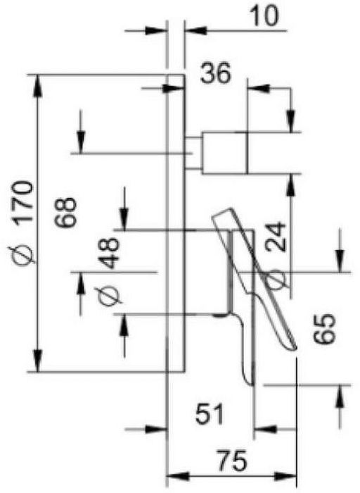 Смеситель для душа Villeroy&Boch O.Novo TVS10435300061 Хром
