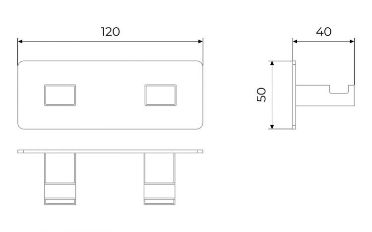 Вешалка-2 крючка Timo Selene 10014/00 хром