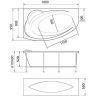 Акриловая ванна Marka One Julianna 160х95 L 01дж1695л без гидромассажа Акриловая ванна Marka One Julianna 160х95 L 01дж1695л без гидромассажа