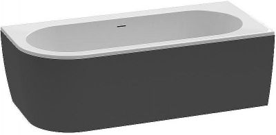 Акриловая ванна Cezares Slim 179x79 R SLIM CORNER-180-80-60-R-NERO-SET без гидромассажа