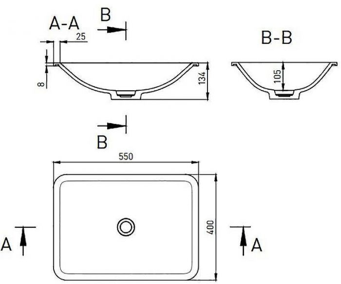 Раковина Salini Marea 06 55 1802206M Белая матовая