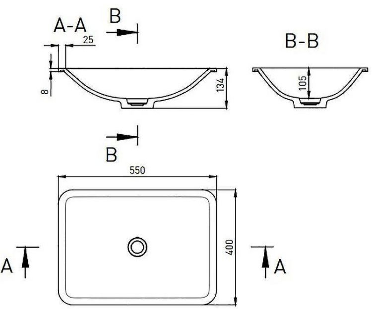 Раковина Salini Marea 06 55 1802206M Белая матовая