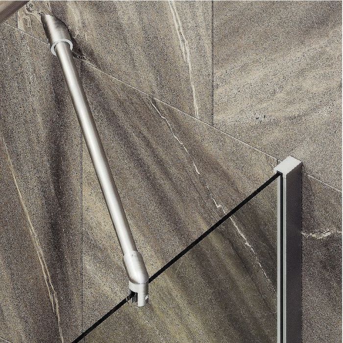 Шторка на ванну Maybah Glass MGV-62-5ш 400x1400 в широком профиле Хром матовый стекло прозрачное